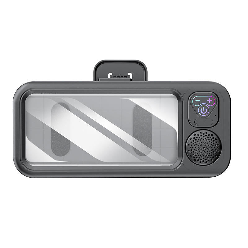 Phone Holder Waterproof Built-In Bluetooth Speaker Touchscreen-Friendly