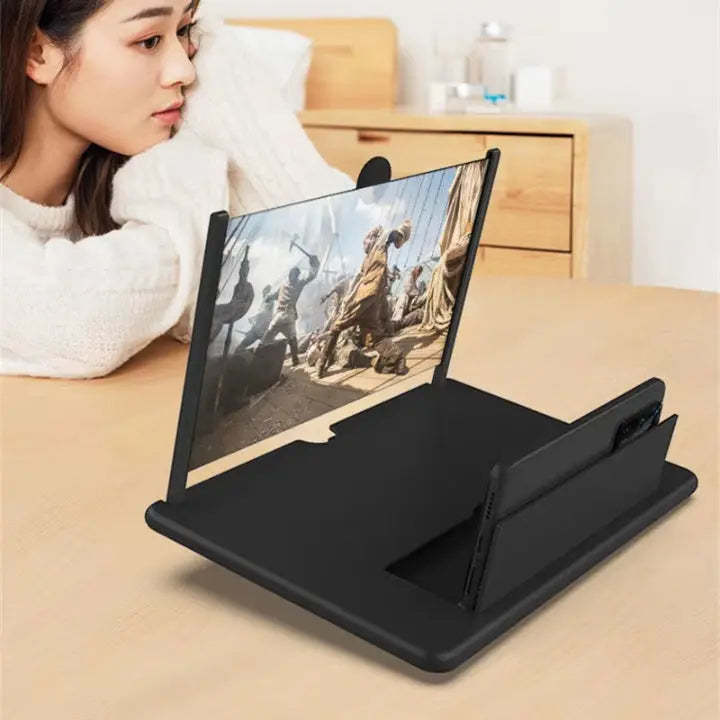 Phone Screen Magnifier Stand Fresnel Lens Foldable & Portable