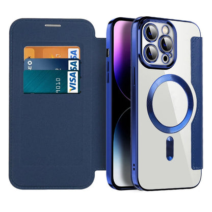 Phone Wallet Case RFID-Blocking Shockproof Built-In Stand