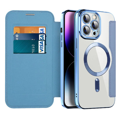 Phone Wallet Case RFID-Blocking Shockproof Built-In Stand