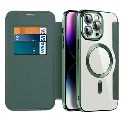 Phone Wallet Case RFID-Blocking Shockproof Built-In Stand