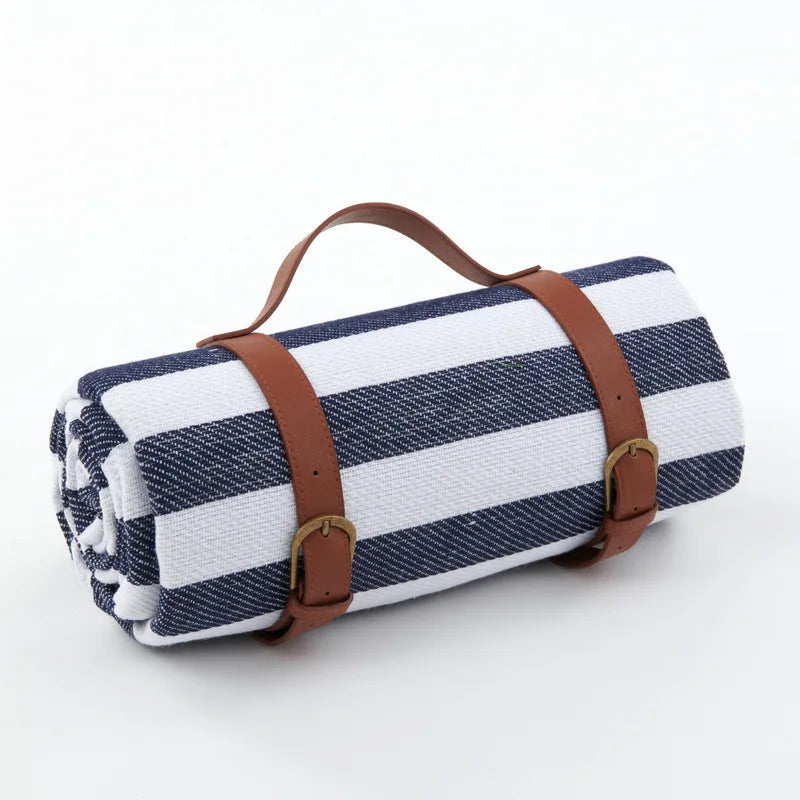 Picnic Blanket Waterproof & Padded Foldable Leather Strap