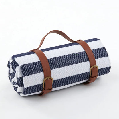 Picnic Blanket Waterproof & Padded Foldable Leather Strap