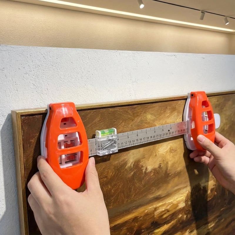 Picture Hanging Level Built-In Marking Pins & Ruler