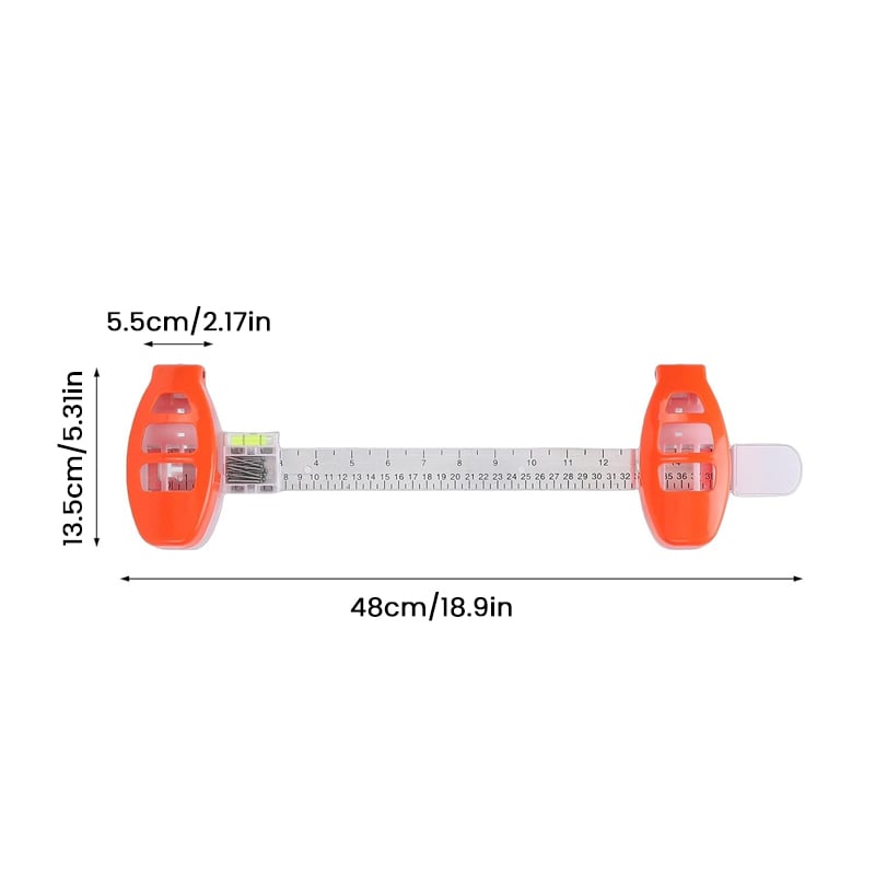 Picture Hanging Level Built-In Marking Pins & Ruler