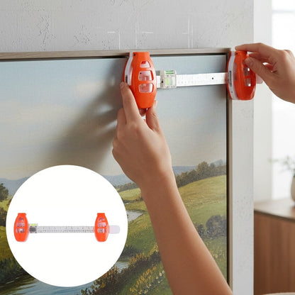 Picture Hanging Level Built-In Marking Pins & Ruler