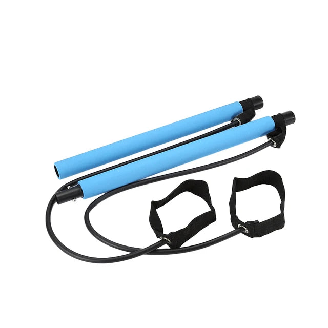Pilates Bar Portable Integrated Resistance Bands & Foot Loops