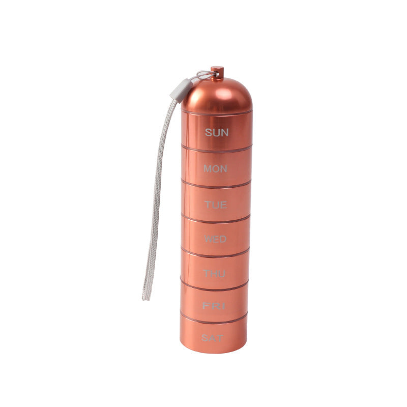 Pill Organizer 7-Day Aluminum Waterproof Twist-Lock