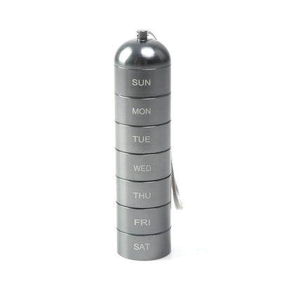 Pill Organizer 7-Day Aluminum Waterproof Twist-Lock