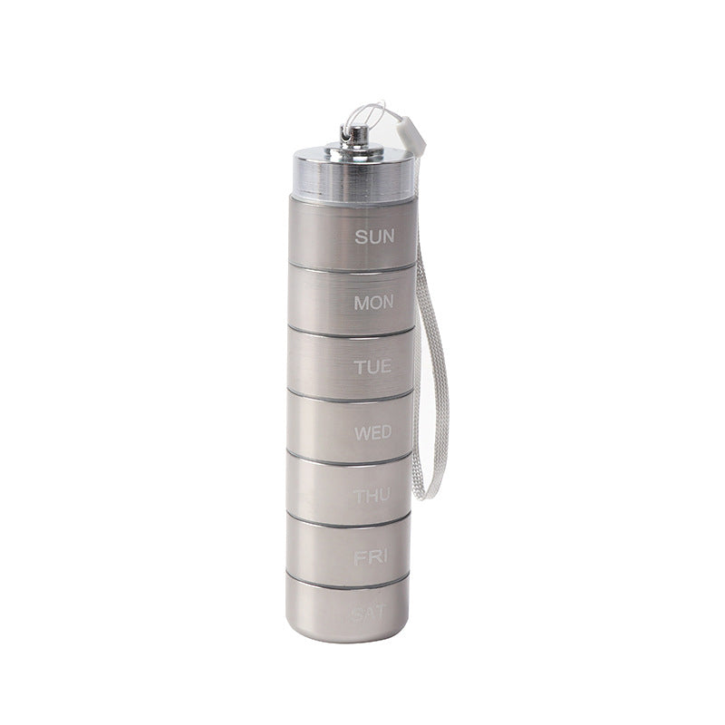 Pill Organizer 7-Day Aluminum Waterproof Twist-Lock