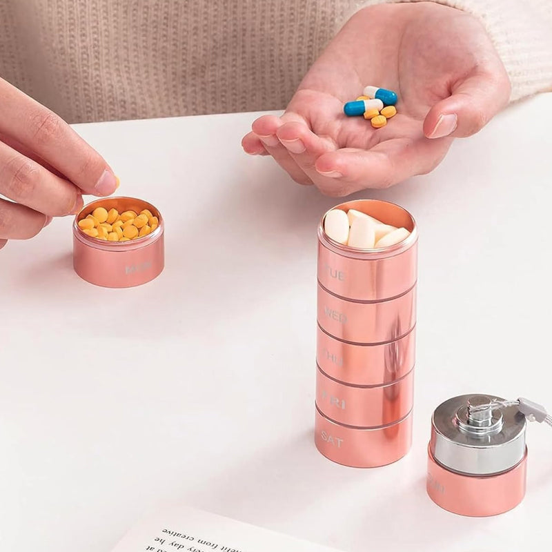 Pill Organizer 7-Day Aluminum Waterproof Twist-Lock
