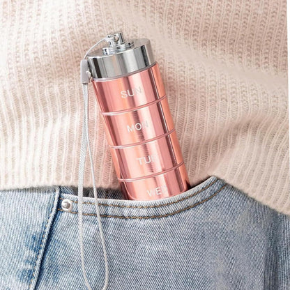 Pill Organizer 7-Day Aluminum Waterproof Twist-Lock