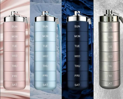 Pill Organizer 7-Day Waterproof Aluminum Twist-Lock