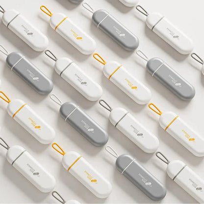 Pill Organizer Compact Travel Case Secure Lid