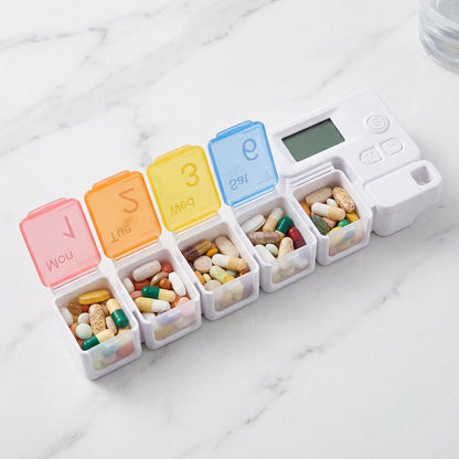 Pill Organizer Digital 4 Daily Alarms Backlit LCD