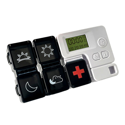 Pill Organizer Digital 4 Daily Alarms Backlit LCD