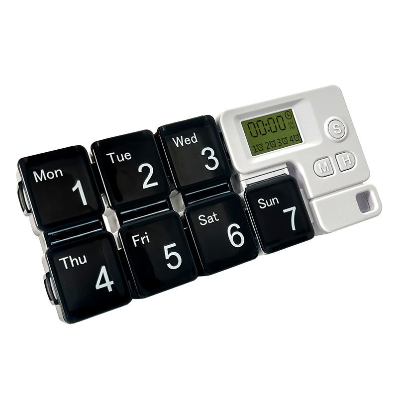 Pill Organizer Digital 4 Daily Alarms Backlit LCD