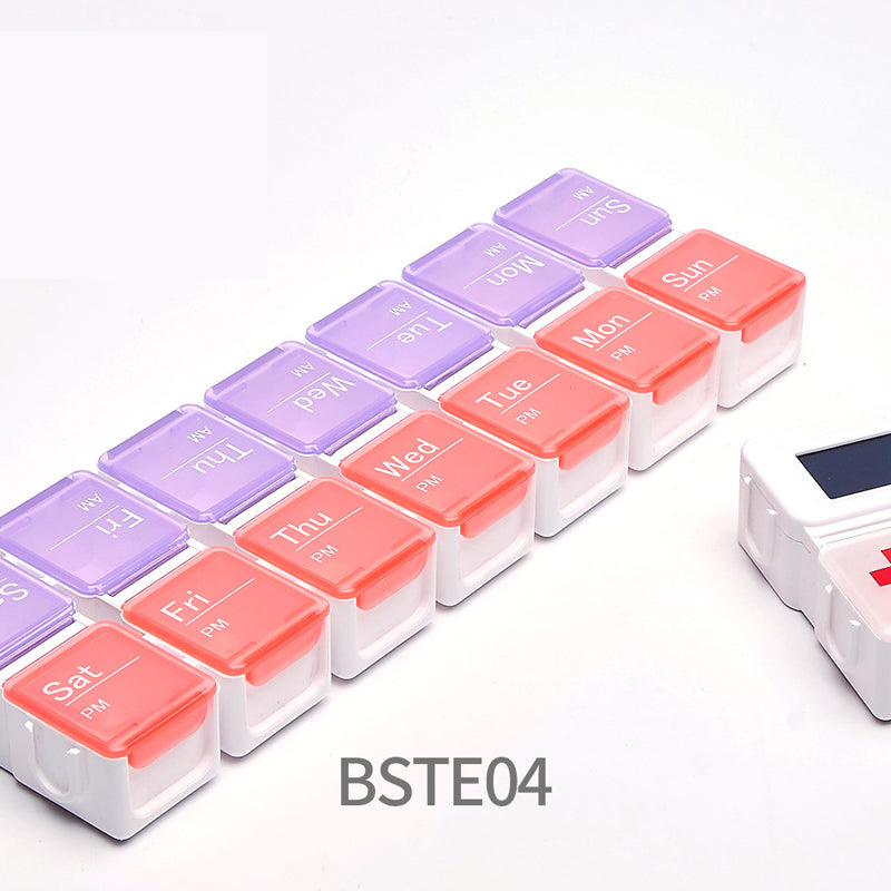 Pill Organizer Digital 4 Daily Alarms Backlit LCD