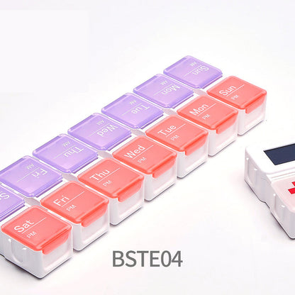Pill Organizer Digital 4 Daily Alarms Backlit LCD