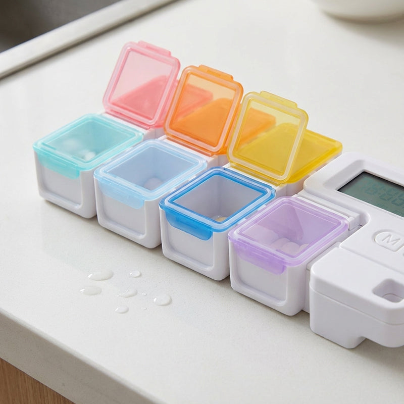 Pill Organizer Digital 4 Daily Alarms Backlit LCD