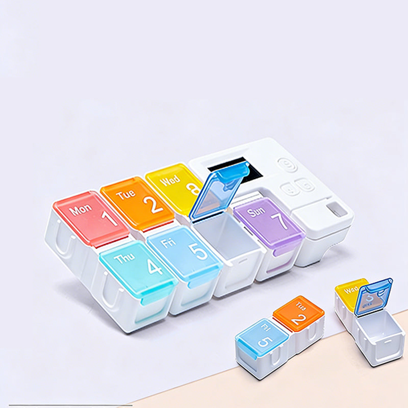 Pill Organizer Digital 4 Daily Alarms Backlit LCD