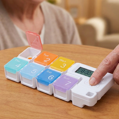 Pill Organizer Digital 4 Daily Alarms Backlit LCD