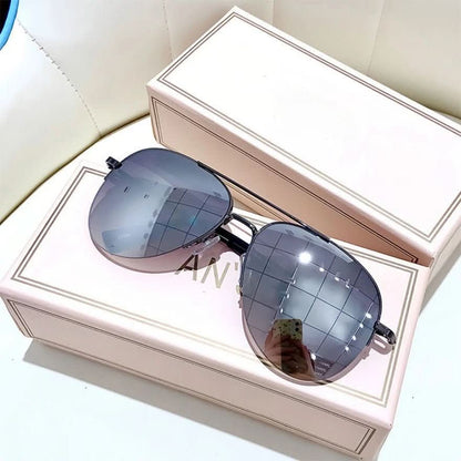 Pilot Sunglasses UV400 Gradient Lenses Lightweight Alloy Frame