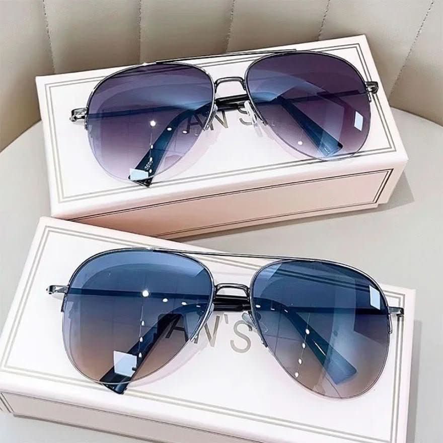 Pilot Sunglasses UV400 Gradient Lenses Lightweight Alloy Frame
