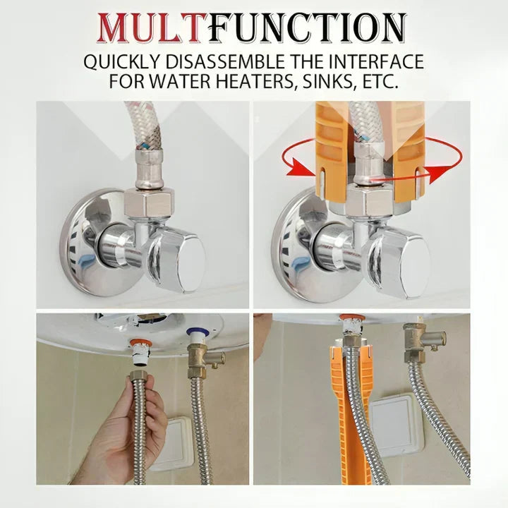 Pipe Wrench 8-in-1 Zinc Alloy Non-Slip Grip