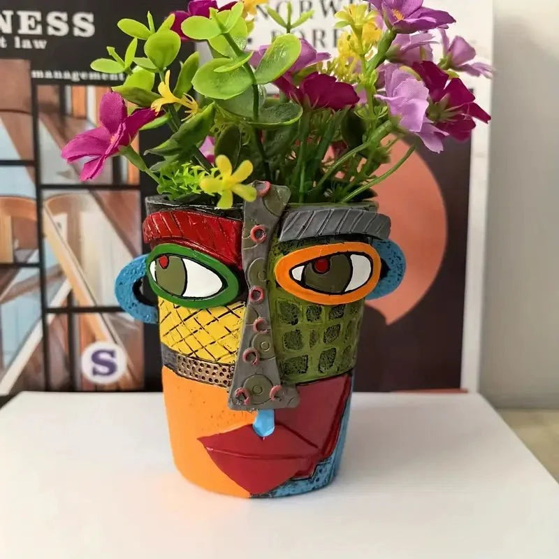 Plant Pot Resin Artistic Design Indoor & Outdoor Use