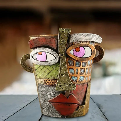 Plant Pot Resin Artistic Design Indoor & Outdoor Use