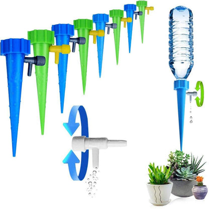 Plant Watering Spikes Adjustable Drip Valve Set of 6
