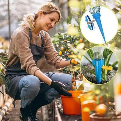 Plant Watering Spikes Adjustable Drip Valve Set of 6