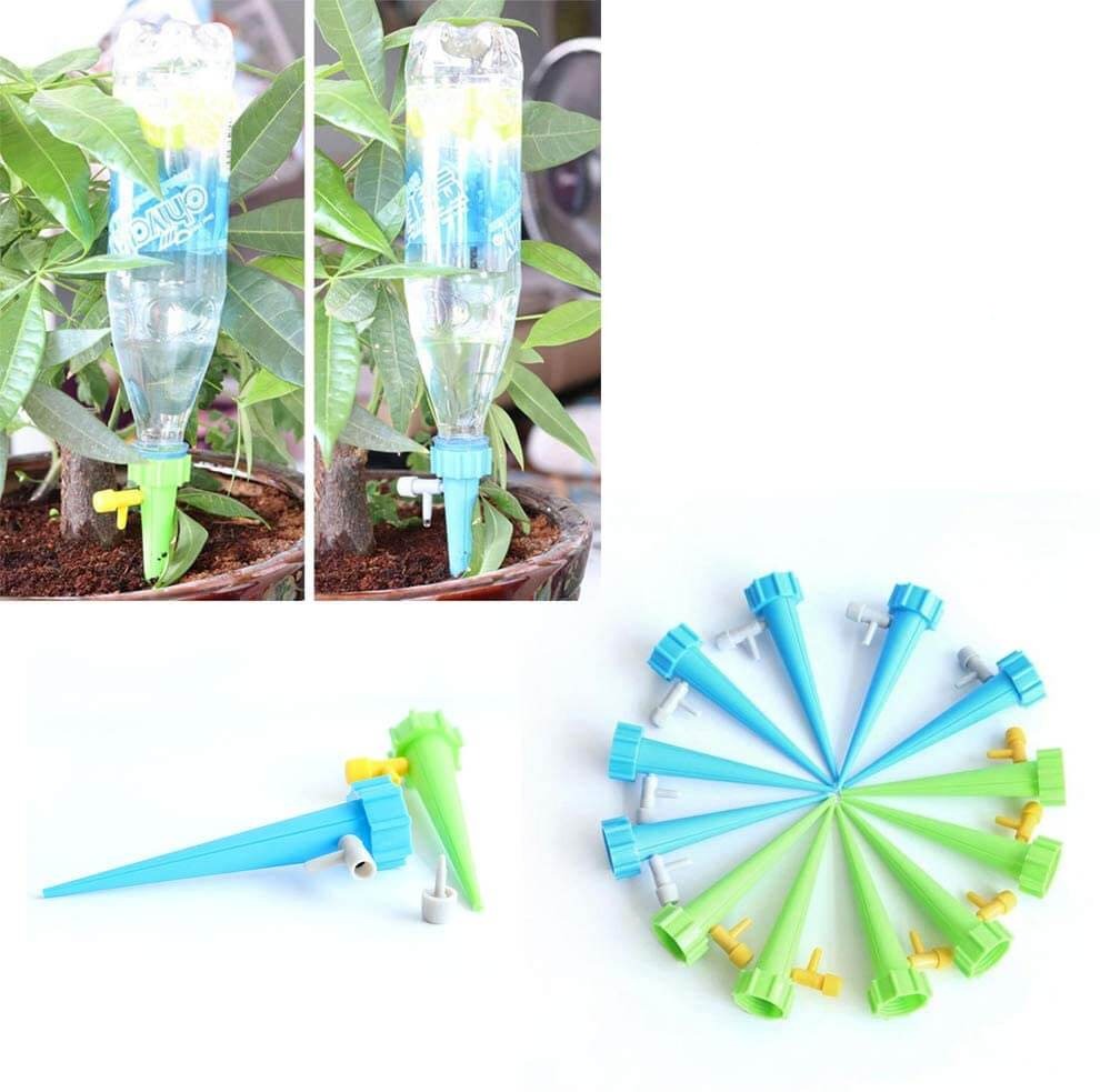 Plant Watering Spikes Adjustable Drip Valve Set of 6
