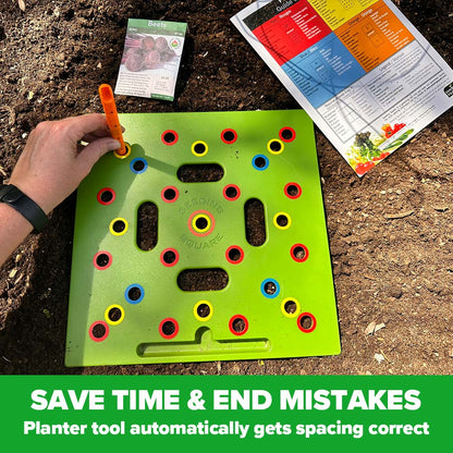 Planting Stencil Color-Coded Spacing & Depth Gauge