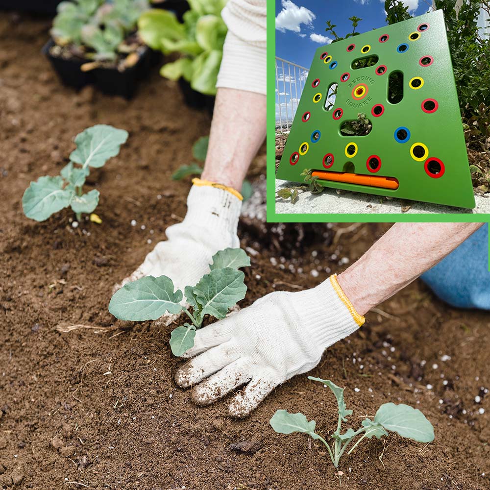 Planting Stencil Color-Coded Spacing & Depth Gauge