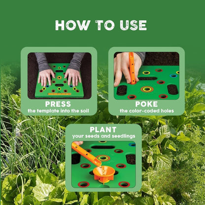 Planting Stencil Color-Coded Spacing & Depth Gauge