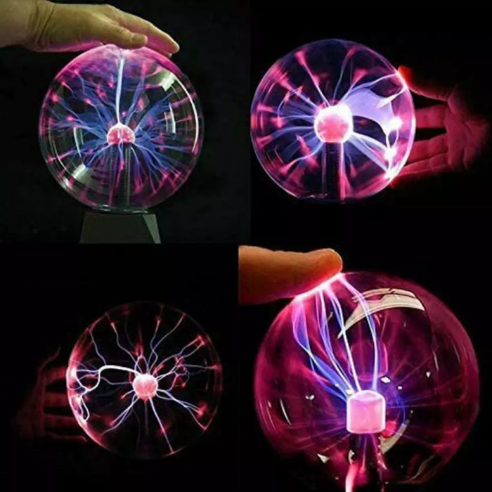 Plasma Ball Night Light Glass Sphere USB & Battery