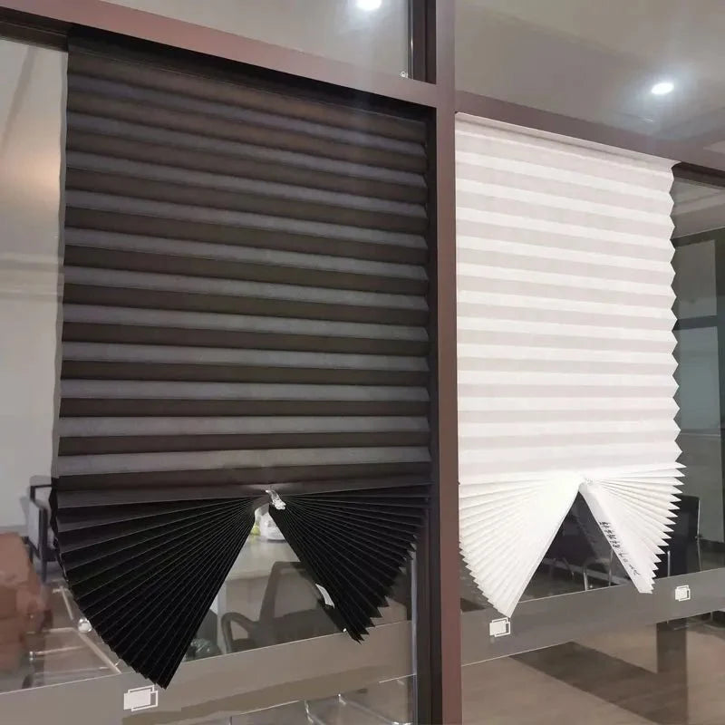 Pleated Window Blind Self-Adhesive Light-Filtering Privacy