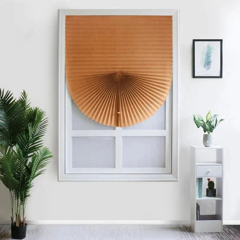 Pleated Window Blind Self-Adhesive Light-Filtering Privacy