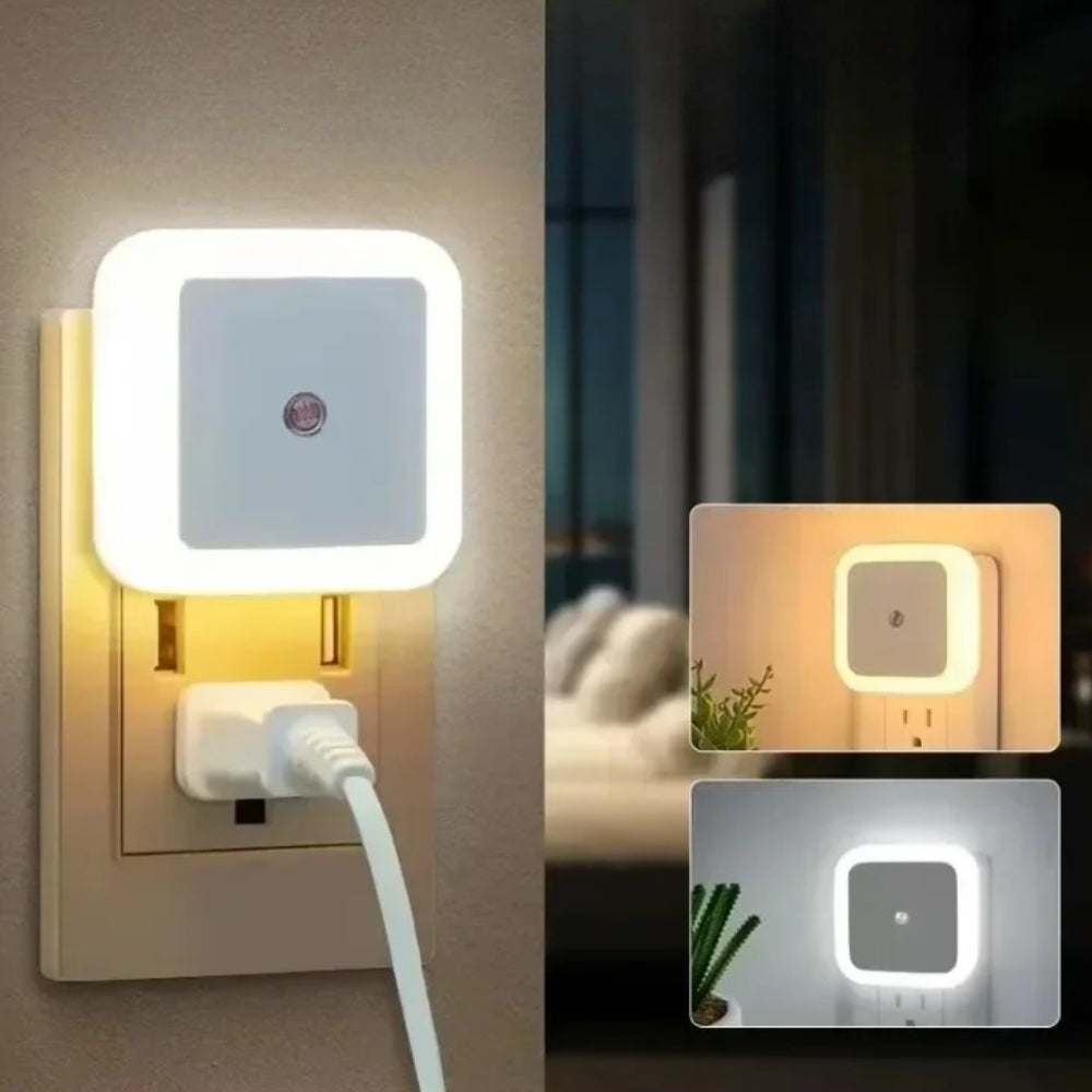 Plug-In LED Night Light Automatic Sensor Energy-Efficient
