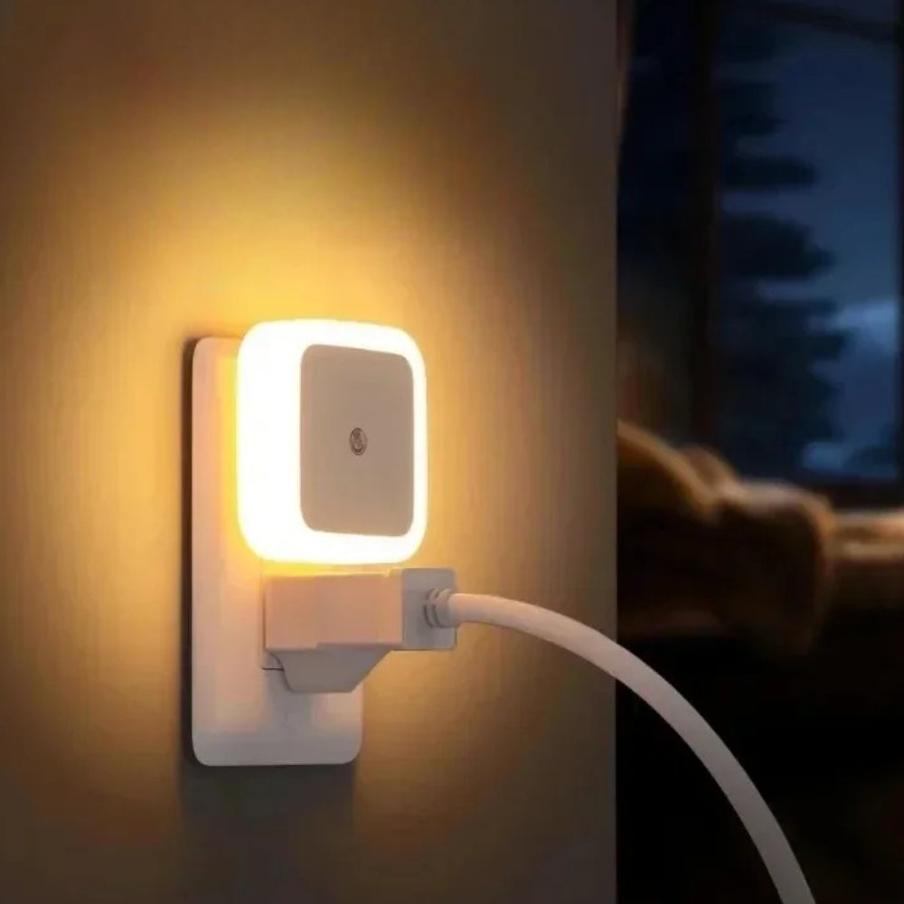 Plug-In LED Night Light Automatic Sensor Energy-Efficient