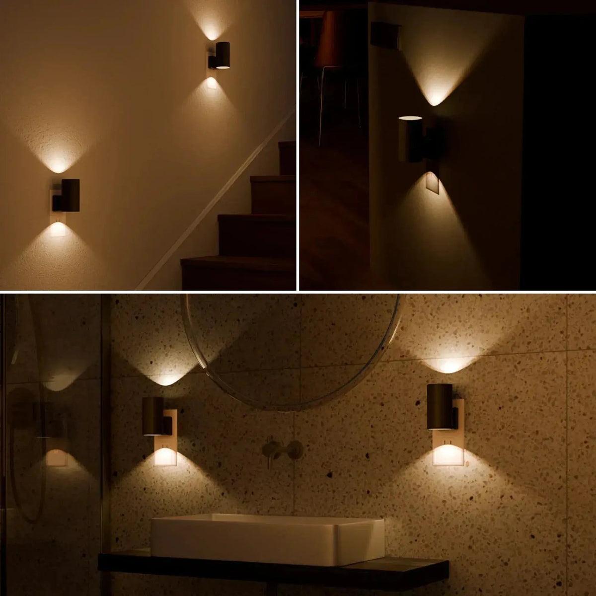Plug-In Night Light Dusk Sensor & Stepless Dimmer Warm White