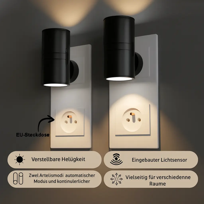 Plug-In Night Light Dusk Sensor & Stepless Dimmer Warm White