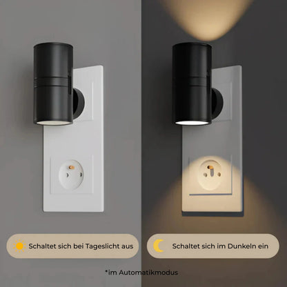 Plug-In Wall Light Adjustable Swivel Head Warm LED Glow