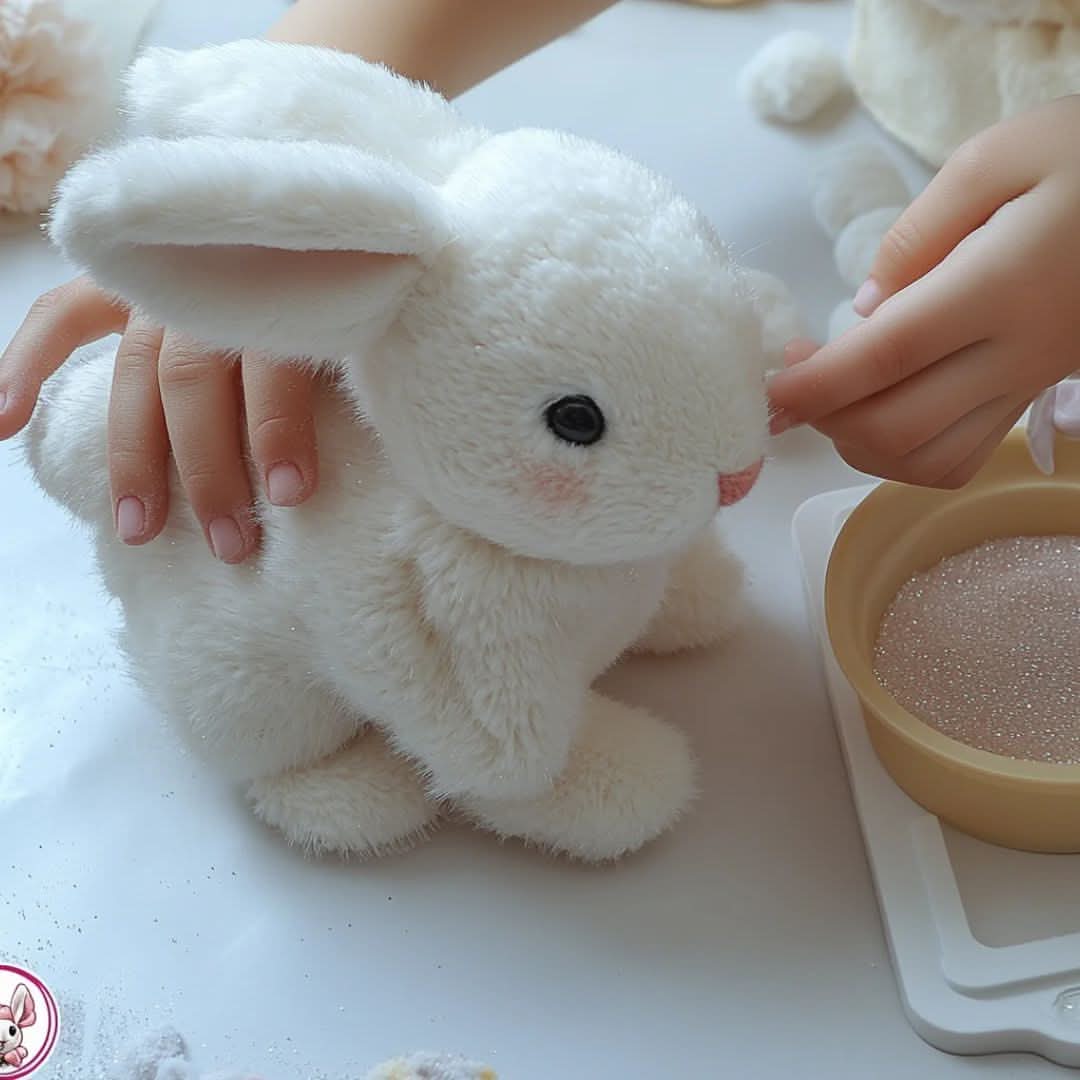 Plush Bunny Button-Activated Hopping Soft Plush