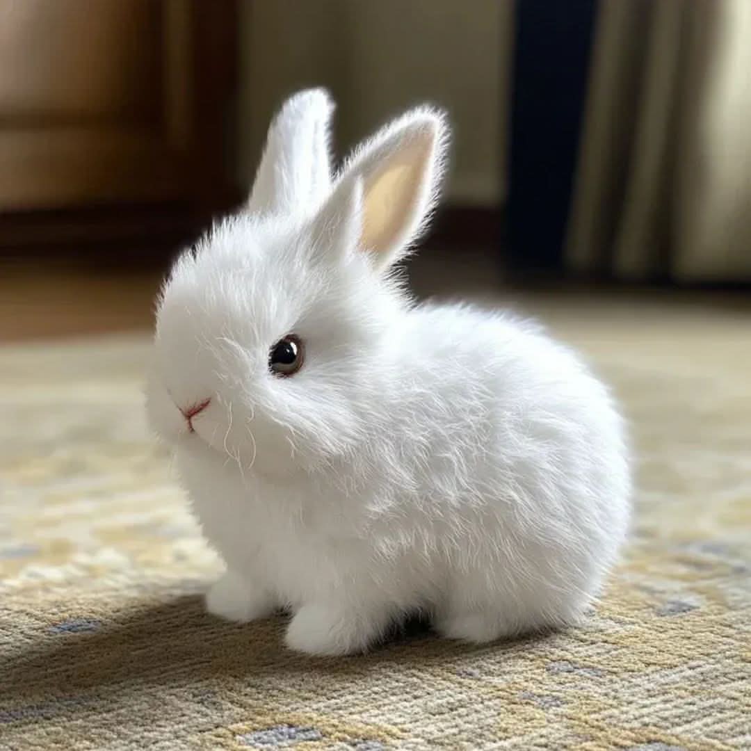 Plush Bunny Button-Activated Hopping Soft Plush