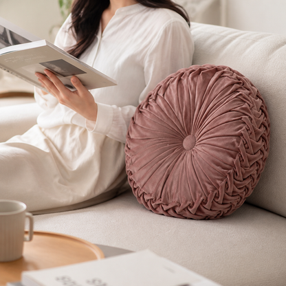 Plush Cotton-Blend Decorative Living Room Pillow