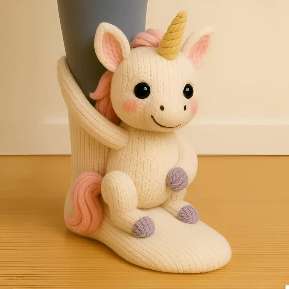 Plush House Socks Animal Design Non-Slip Sole Warm Lining