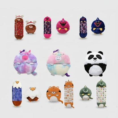 Plush Toy with Integrated Sleeping Bag Machine Washable
